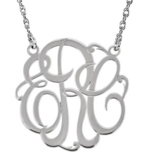 Medium Monogram Script Necklace